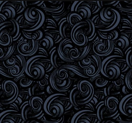 Fireglow Black Swirls from Moda Fabrics