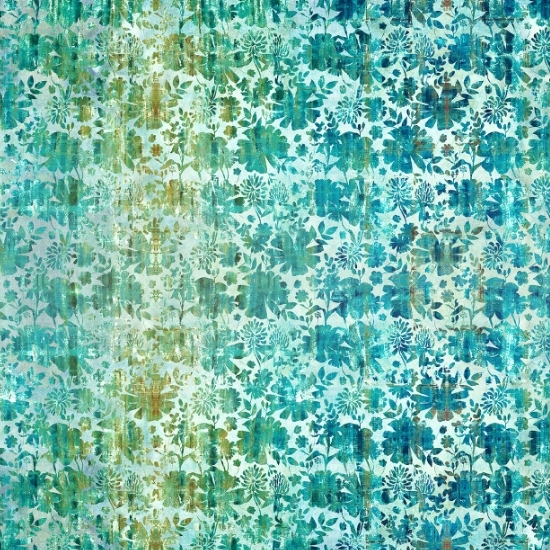 Evanescence Grunge Floral Teal from In the Beginning Fabrics
