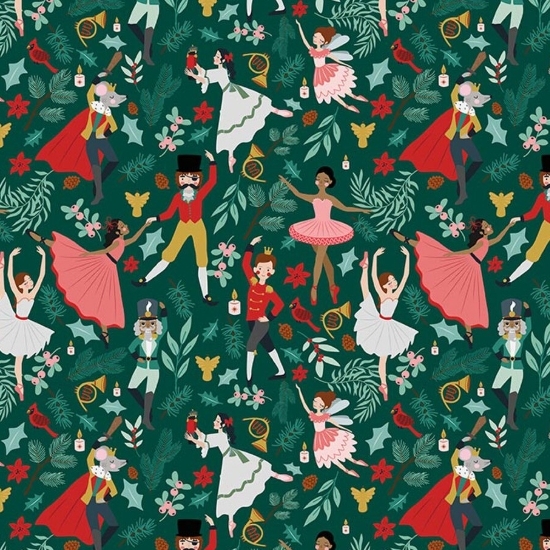 Nutcracker Tradition Storybook Pine from Riley Blake
