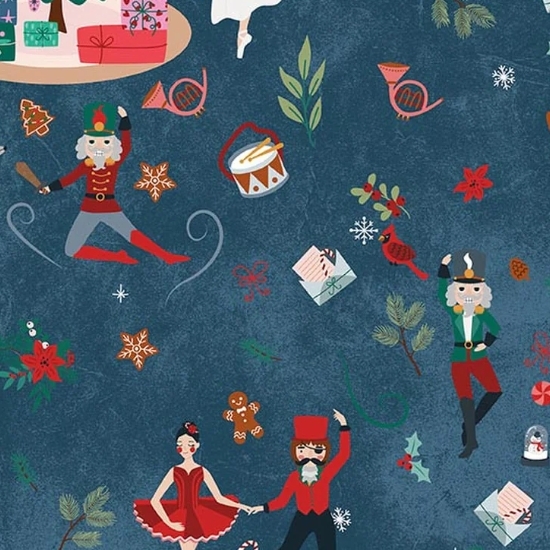 Nutcracker Tradition Main Midnight from Riley Blake