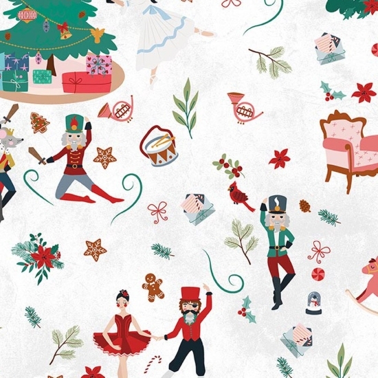 Nutcracker Tradition Main Snow from Riley Blake