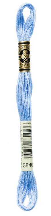 DMC Embroidery Floss Color 3840 Light Lavender Blue