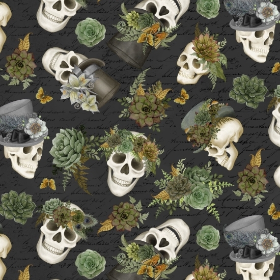 Dark Academia Skulls and Hats from Lumin Fabrics
