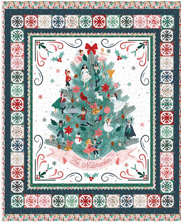 Nutcracker Tradition Decorate the Tree Panel from Riley Blake