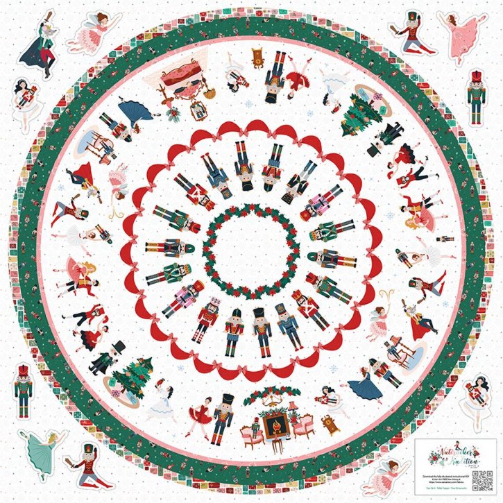 Nutcracker Tradition Home Decor Tree Skirt Panel from Riley Blake