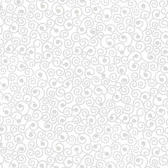 Best of Cream and Sugar White Swirl Flowers from Studio E Fabrics