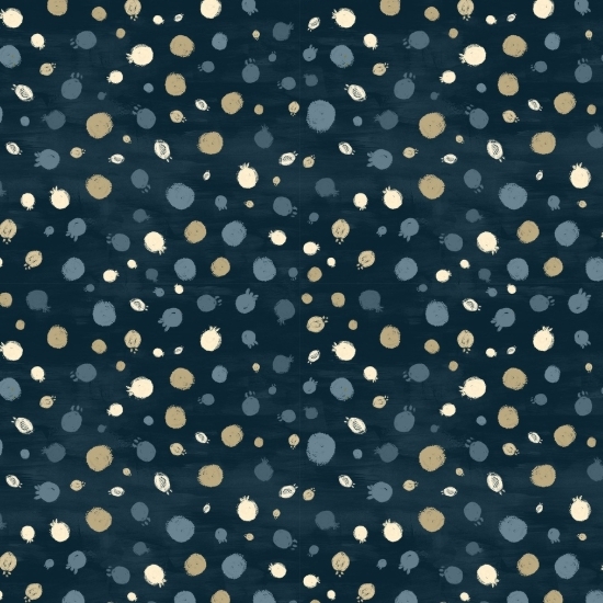 Harvest Delight Berries Navy from Lumin Fabrics