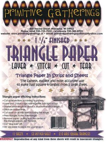 Triangle Paper 1 1/4" Finished By Lisa Bongean For Primitive Gatherings