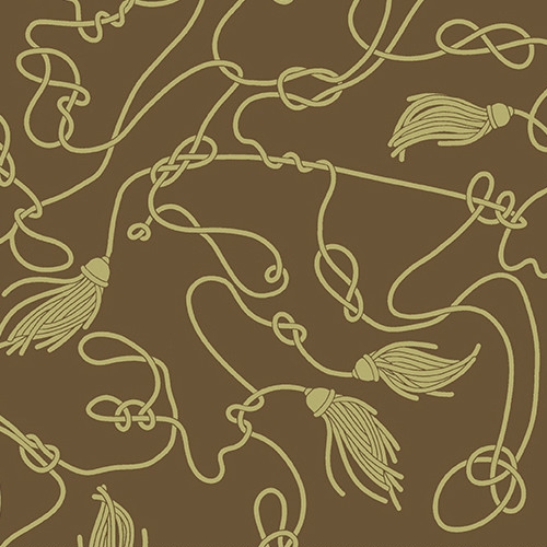 Ciao Bella Knot and Tassel Coffee by Eye Candy Quilts for Andover Fabrics