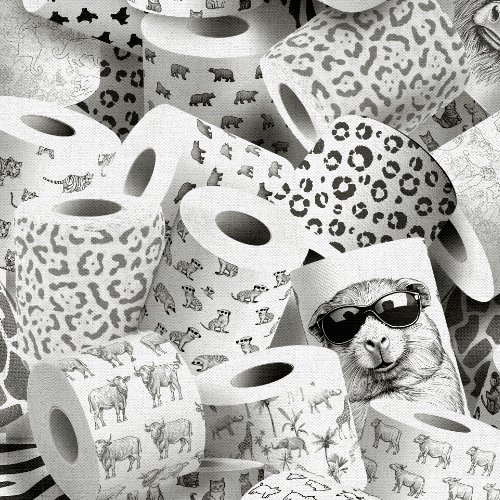 Please Seat Yourself Roll With It Gray from 3 Wishes Fabric