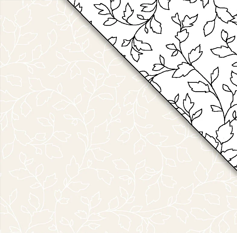 Ramblings 13 Leaves/Vine White/Ecru by P&B textiles