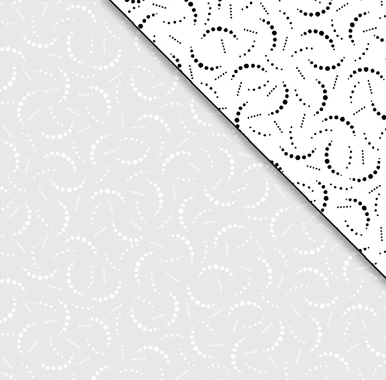 Rabmlings 14 Curved Dotty Lines White on White from P&B Textiles