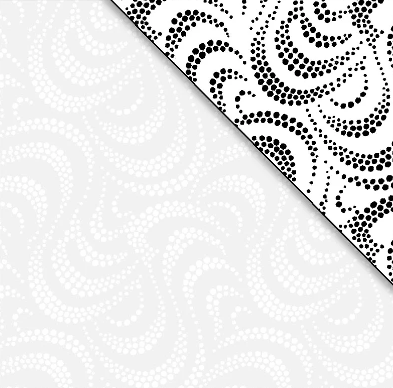 Ramblings 11 Wavy Dots White on White from P&B Textiles