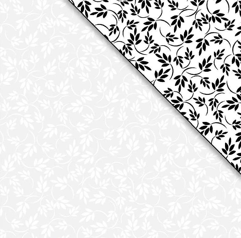 Ramblings 11 Leaves White on White from P&B Textiles
