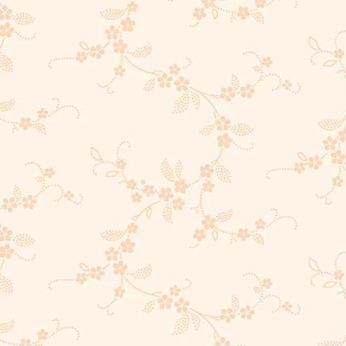Apple Cider 16 Floral Vine Spaced White from P&B Textiles