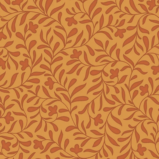Cider Mill Harvest Vine Dark Marigold from P&B Fabrics