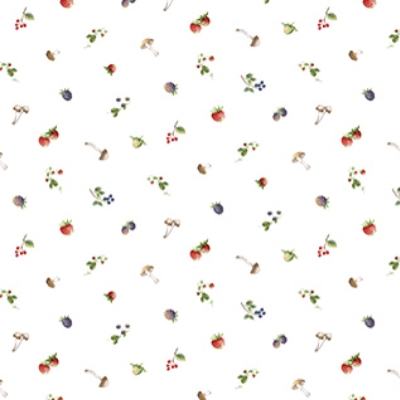 Country Mouse Berry Toss White Multi from Northcott Fabrics