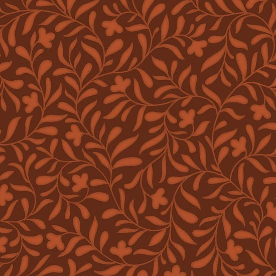 Cider Mill Harvest Vine Auburn Pumpkin Tonal from P&B Textiles