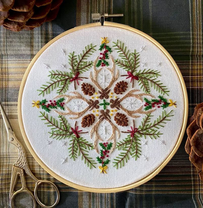 The Woodland Mandala Sampler Embroidery Kit