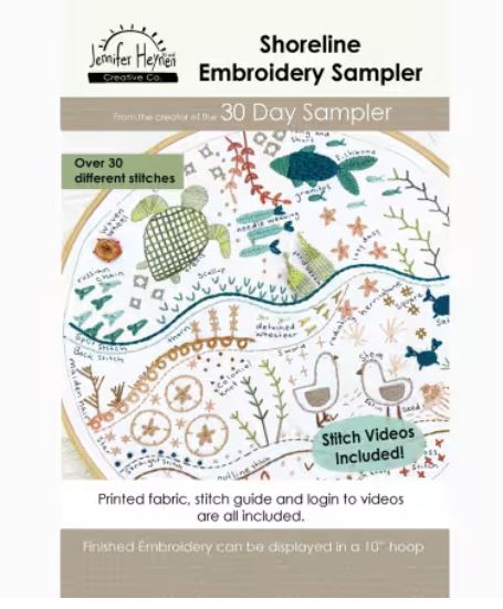 Shoreline Embroidery Sampler