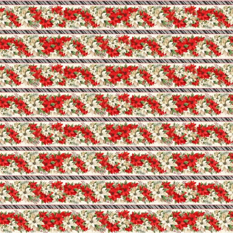 Poinsettia Radiance Repeating Stripe Multi from Lumin Fabrics