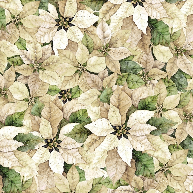 Poinsettia Radiance Packed Poinsettia Cream from Lumin Fabrics