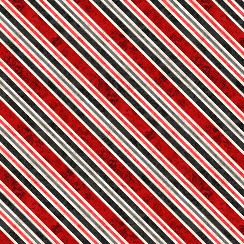 Poinsettia Radiance Diagonal Stripe Red/Black from Lumin Fabrics
