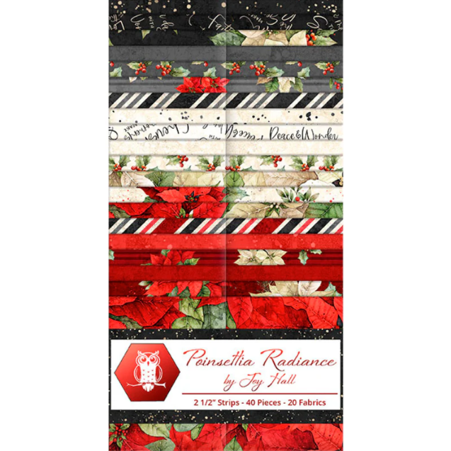 Poinsettia Radiance 2 1/2" Strip Pack from Lumin Fabrics