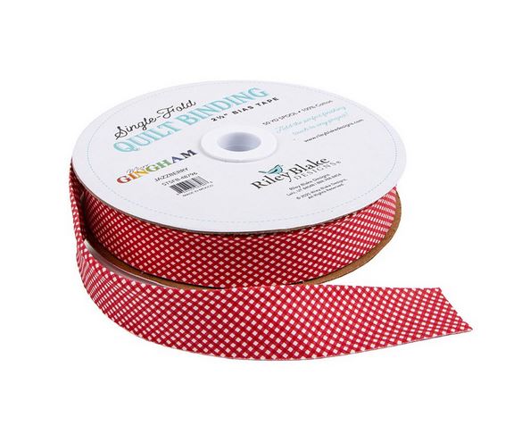 Micro Gingham Jazzberry Single Fold Quilt Binding by Riley Blake