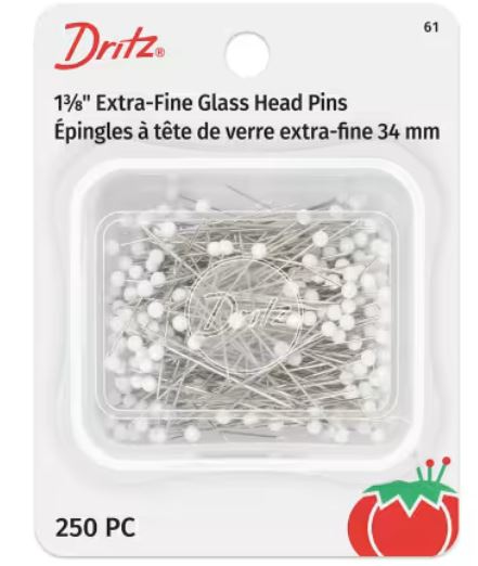 Dritz X-Fine Glass Head Pins