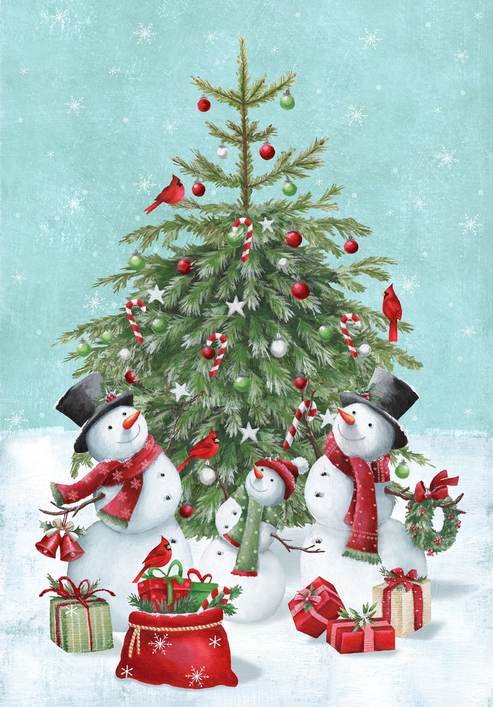 Holly Jolly Snowman Panel Turquoise from Northcott