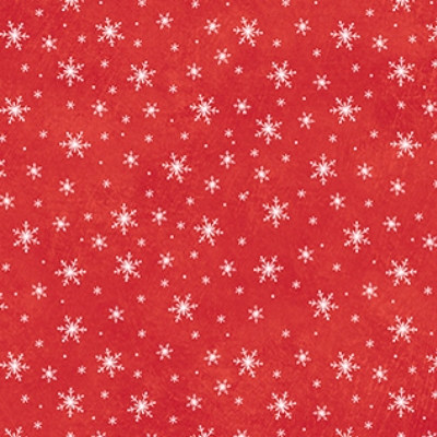 Holly Jolly Snowflake Red from Northcott