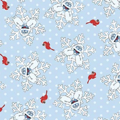 Rudolph the Red-Nosed Reindeer Bumble Light Blue from Northcott Fabrics