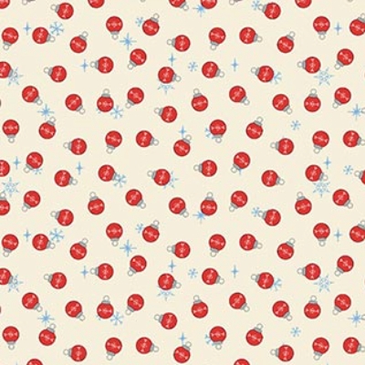 Rudolph the Red-Nosed Reindeer Rudolph Bauble Dot Cream from Northcott Fabrics
