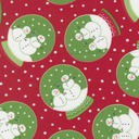 Snow Time Snow Globe Novelty Poinsettia Red by Me and My Sister Designs from Moda Fabrics