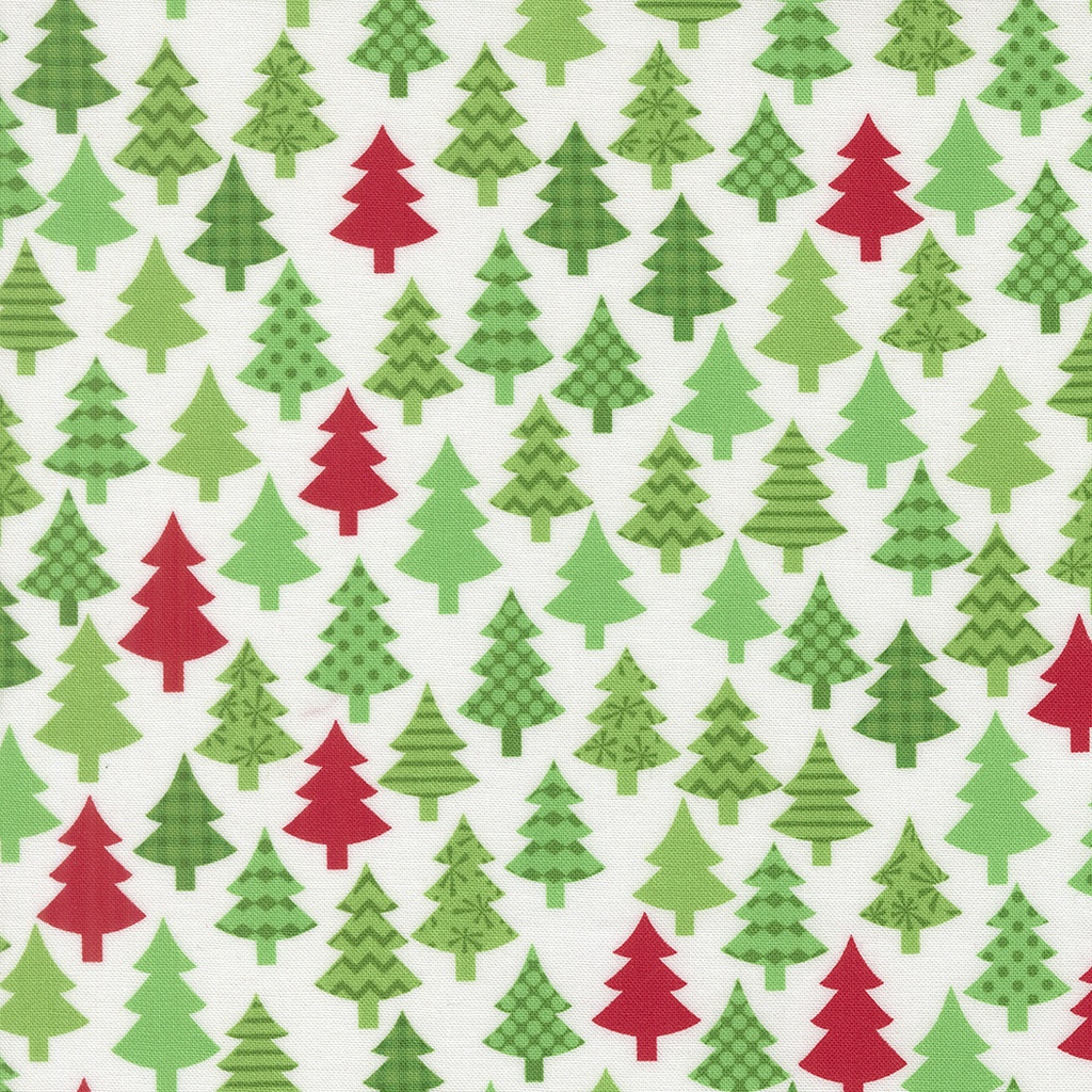 Snow Time Christmas Trees Winter White by Me and My Sister Designs from Moda Fabrics