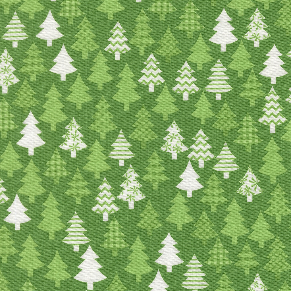 Snow Time Christmas Trees Evergreen by Me and My Sister Designs from Moda Fabrics