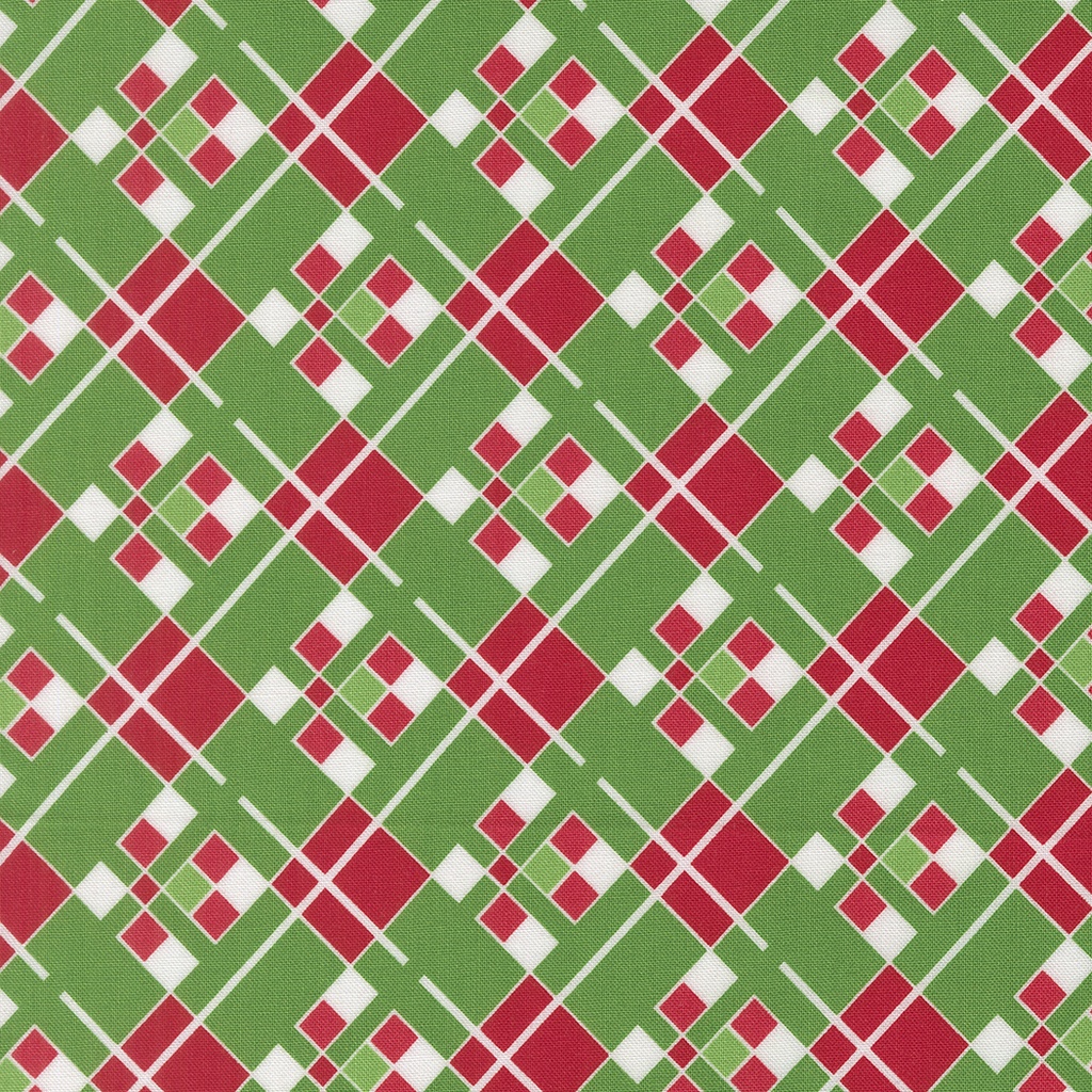 Snow Time Vintage Plaid Evergreen by Me and My Sister Designs from Moda Fabrics