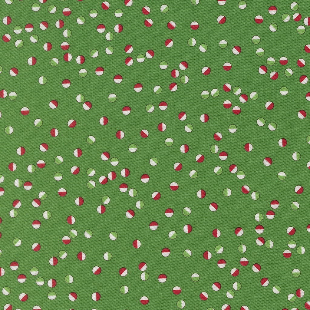 Snow Time Jolly Dot Evergreen by Me and My Sister Designs from Moda Fabrics