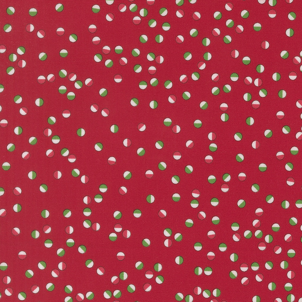 Snow Time Jolly Dot Poinsettia Red by Me and My Sister Designs from Moda Fabrics