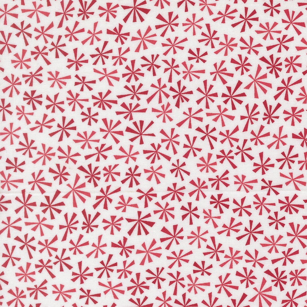 Snow Time Tinsel Winter White Poinsettia Red by Me and My Sister Designs from Moda Fabrics