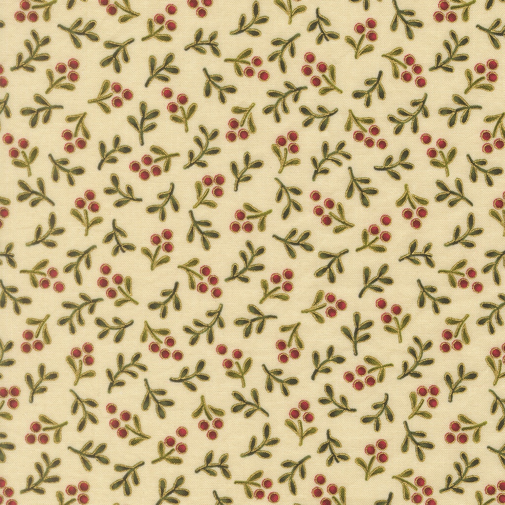 Merry Manor Metallic 2025 Metallic Berry Blender Cream from Moda Fabrics