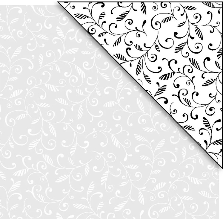 Ramblings 14 Vine Scrolls White on White from P&B Textiles