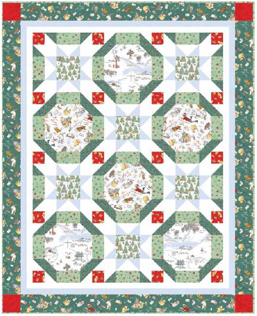 Pooh Christmas Quilt by Studio e