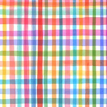 Books Are Magic Rainbow Plaid from Michael Miller Fabrics