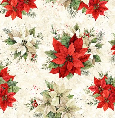 Poinsettia Radiance Placemats Backing Kit