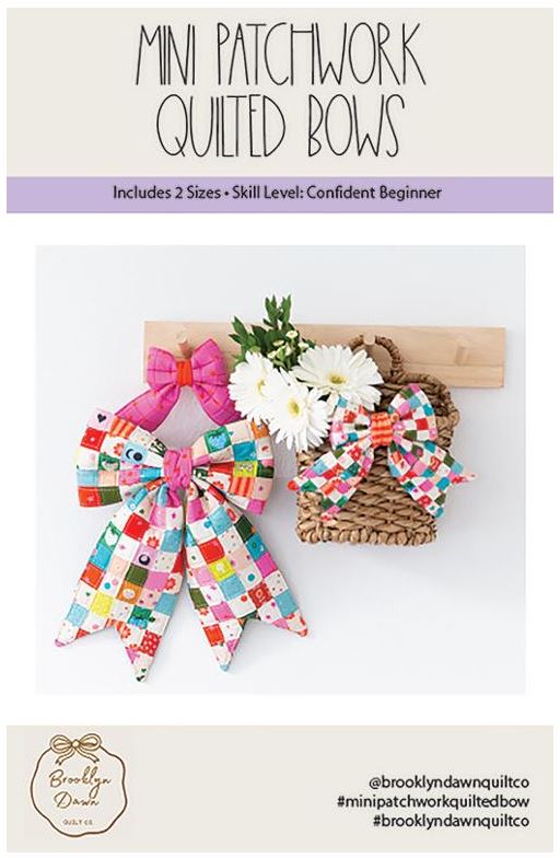Mini Patchwork Quilted Bow by Brooklyn Dawn