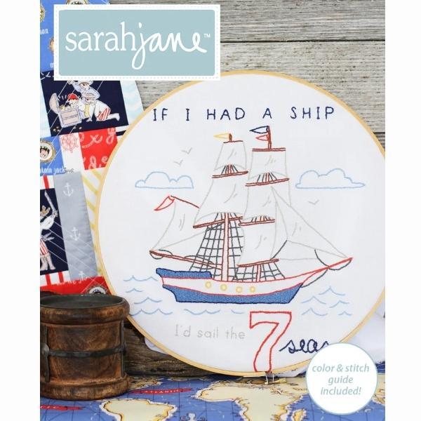 If I Had A Ship Embroidery Pattern From Sarah Jane 