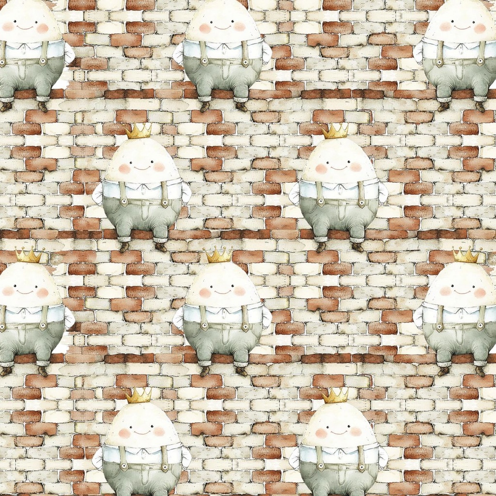 Nursery Rhyme Time Humpty Dumpty Ivory by Oleander Studio from Blank Quilting