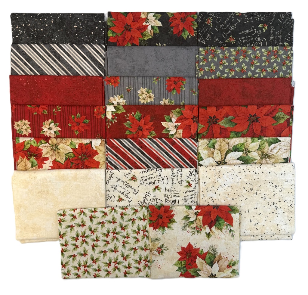 Poinsettia Radiance Fat Quarter Bundle